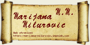 Marijana Milurović vizit kartica